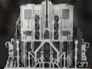 Illustration for article titled The Gates of Lonely Mountain Made From 55,000 LEGO Pieces